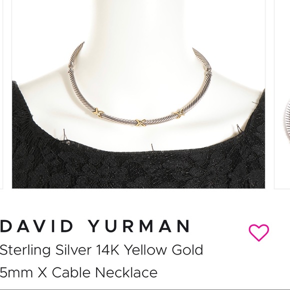 DAVID YURMAN STERLING SILVER AND 14K CABLE CHOCKER - Picture 2 of 6